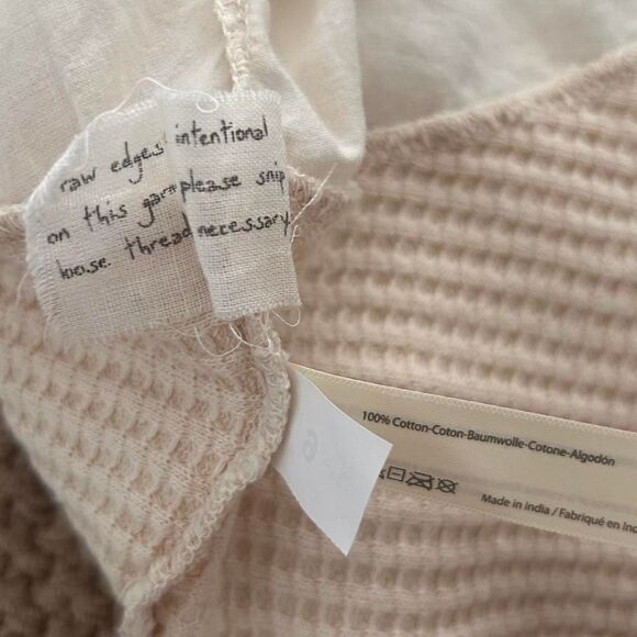 Free People One Alphina Cream Ruffle Thermal Mini Skirt – XS cottagecore whimsy - Picture 6 of 8